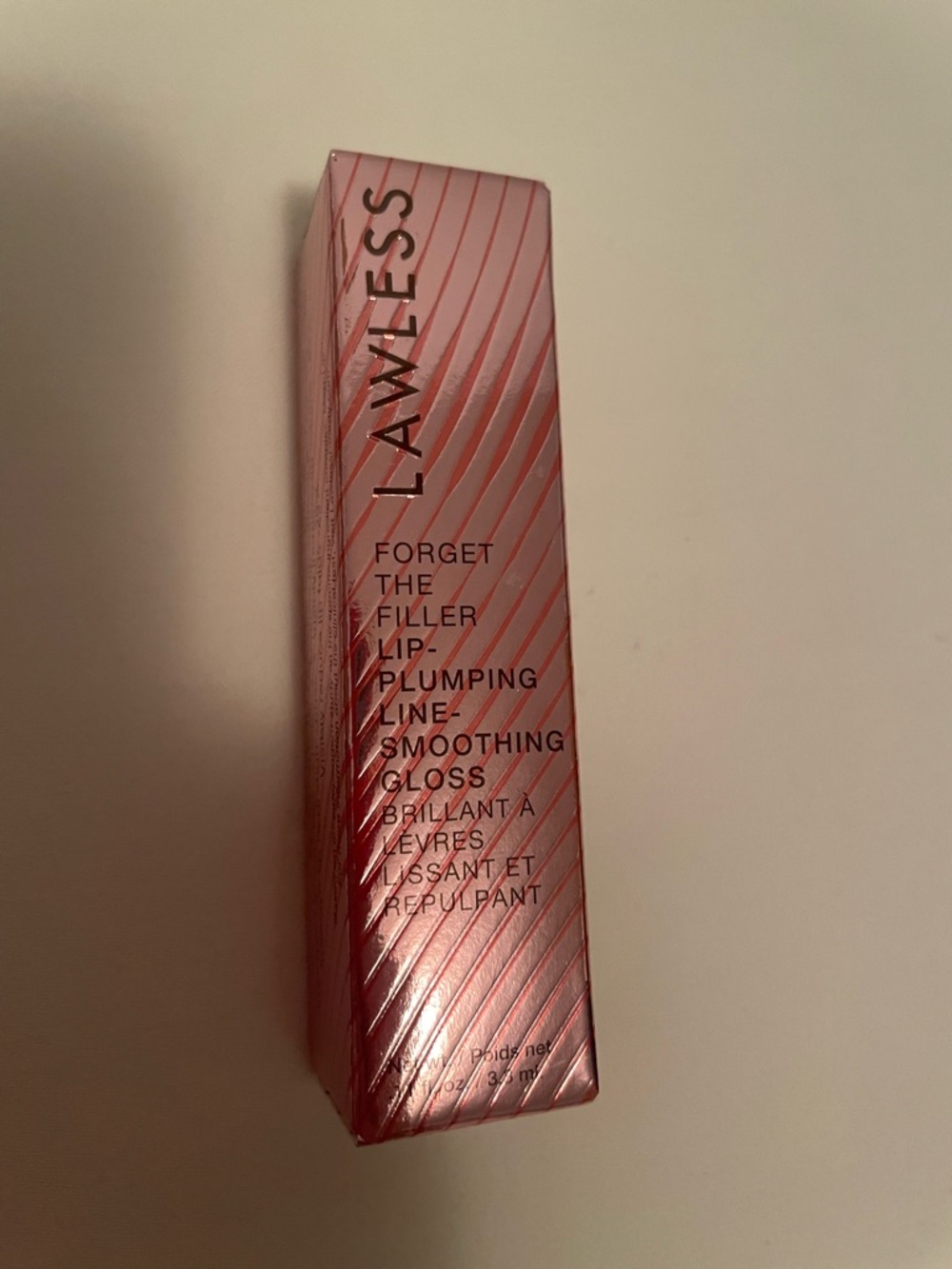 BNIB Lawless Forget The Filler Lip-Plumping Gloss - Glazed